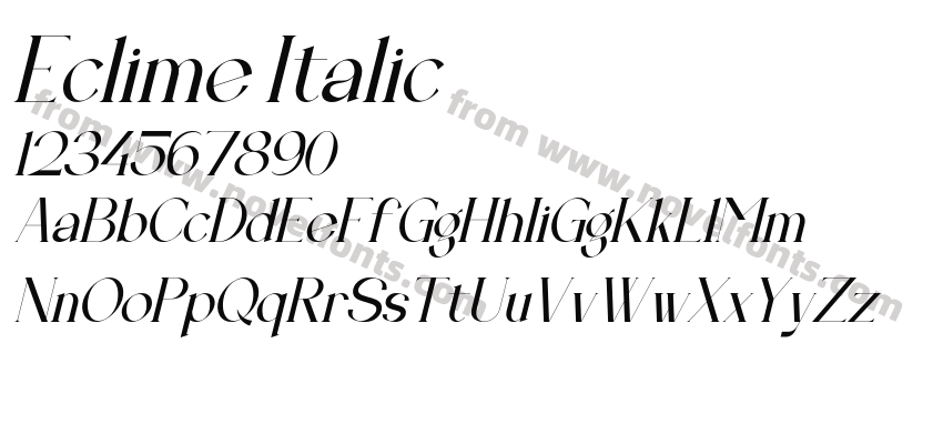 Eclime ItalicPreview