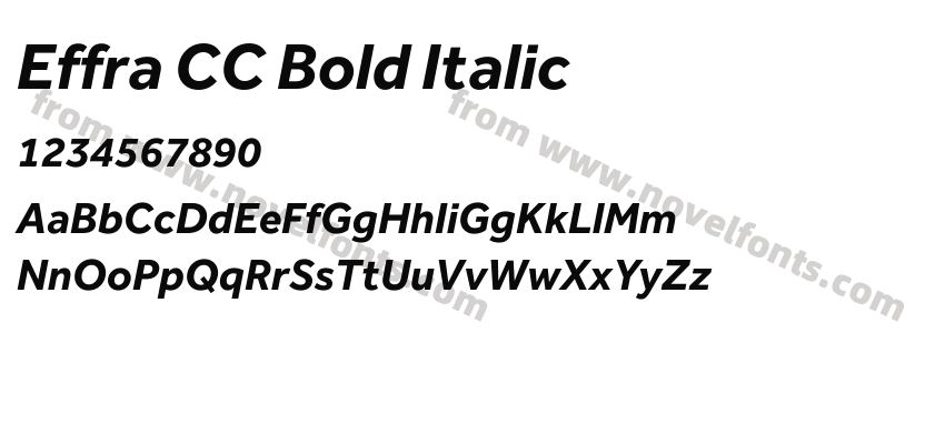 Effra CC Bold ItalicPreview