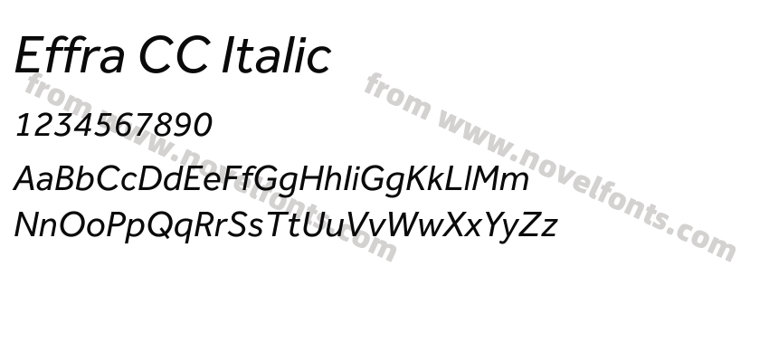 Effra CC ItalicPreview