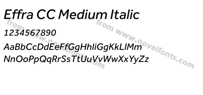 Effra CC Medium ItalicPreview