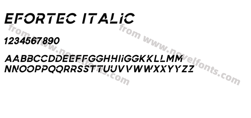 Efortec ItalicPreview