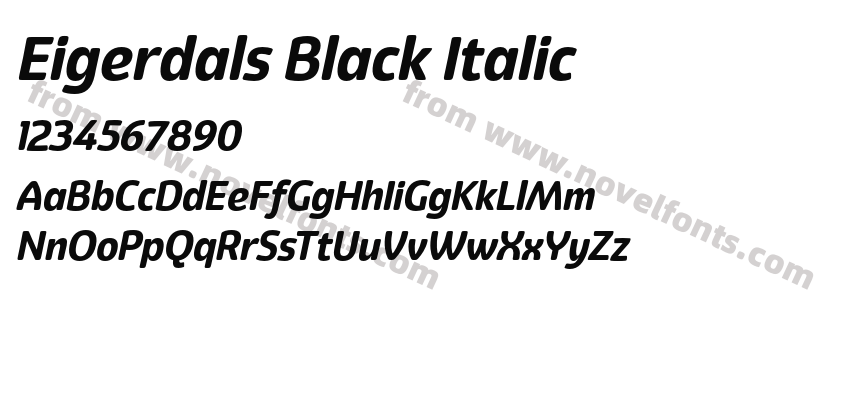 Eigerdals Black ItalicPreview