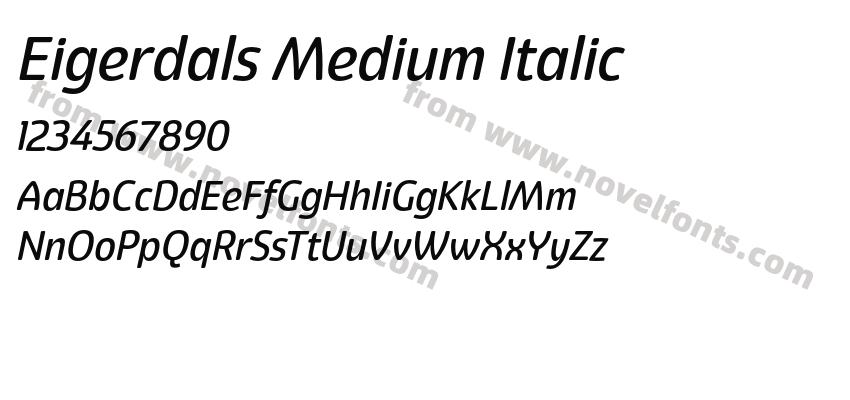 Eigerdals Medium ItalicPreview