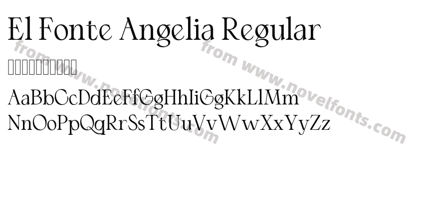 El Fonte Angelia RegularPreview