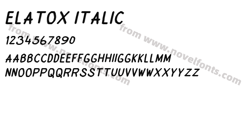 Elatox ItalicPreview