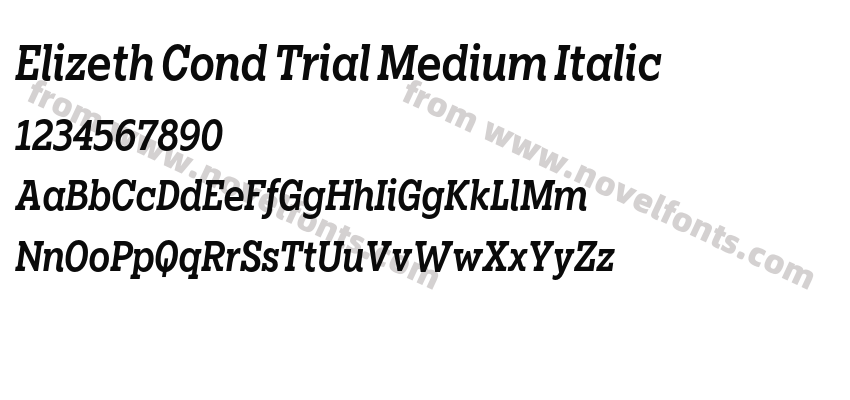 Elizeth Cond Trial Medium ItalicPreview
