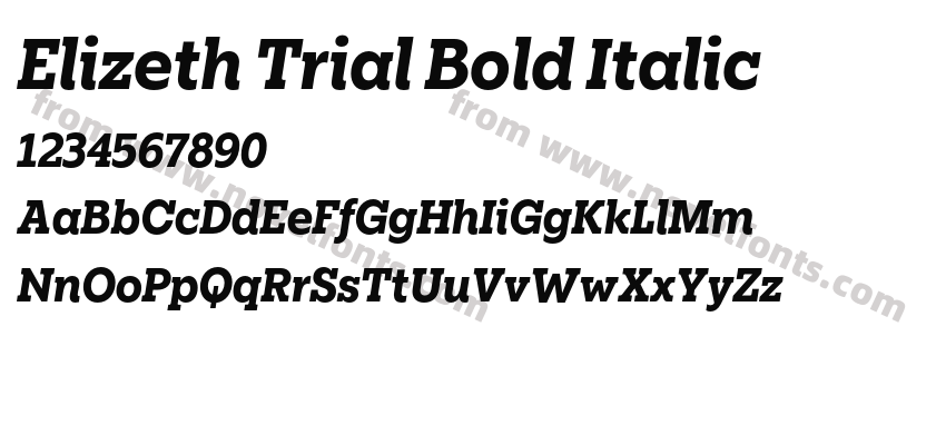 Elizeth Trial Bold ItalicPreview