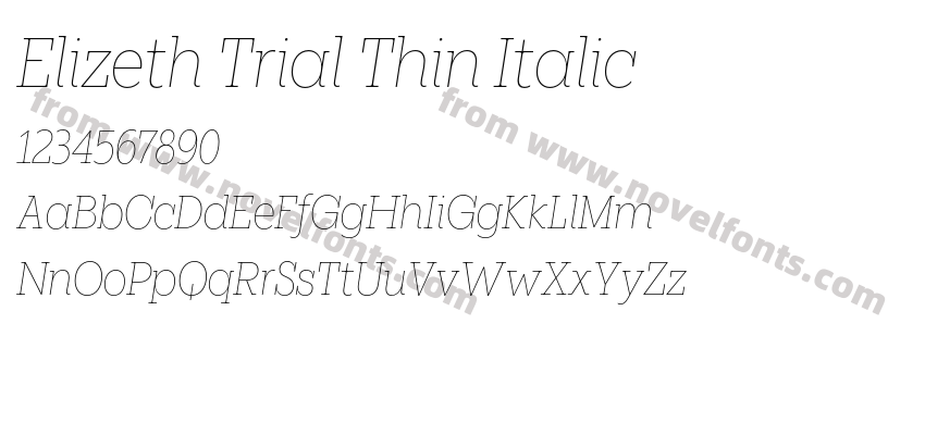 Elizeth Trial Thin ItalicPreview