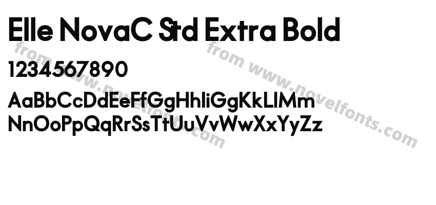 Elle NovaC Std Extra BoldPreview