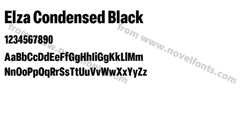 Elza Condensed BlackPreview