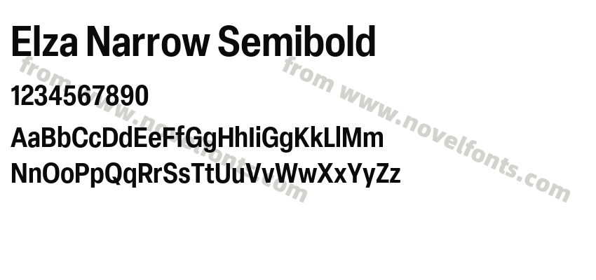 Elza Narrow SemiboldPreview