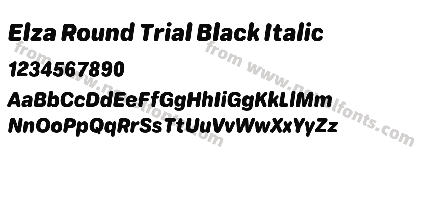 Elza Round Trial Black ItalicPreview