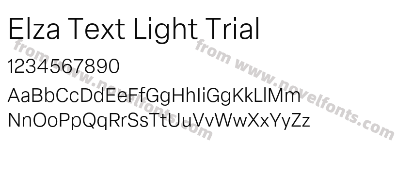 Elza Text Light TrialPreview
