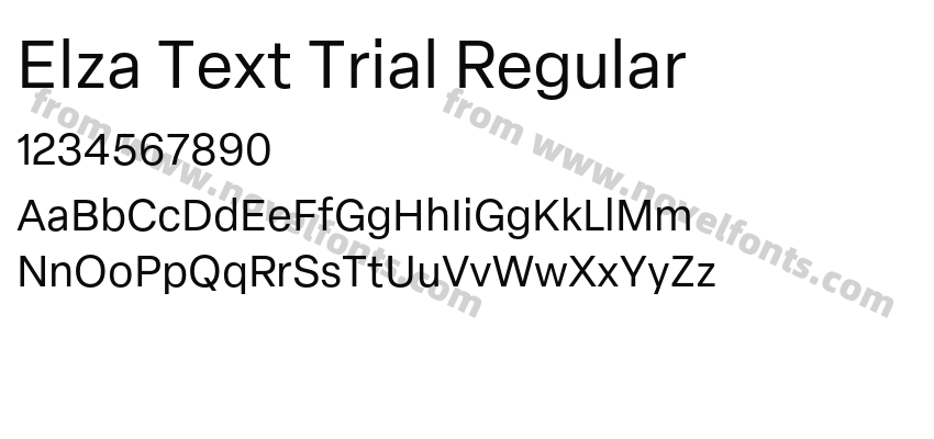 Elza Text Trial RegularPreview