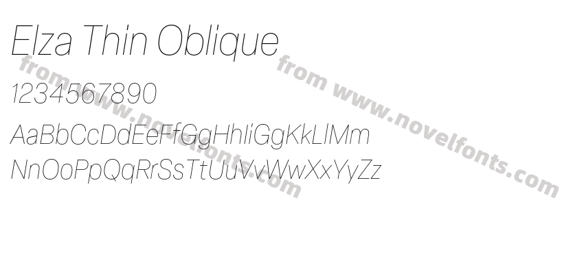 Elza Thin ObliquePreview