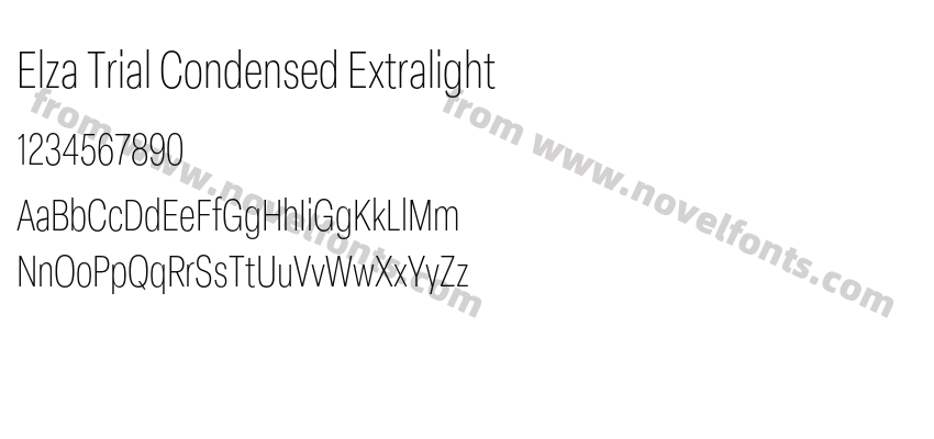 Elza Trial Condensed ExtralightPreview