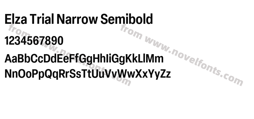Elza Trial Narrow SemiboldPreview
