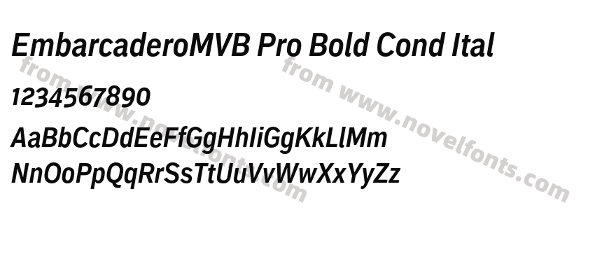 EmbarcaderoMVB Pro Bold Cond ItalPreview