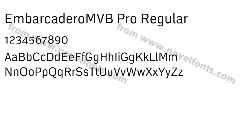 EmbarcaderoMVB Pro RegularPreview