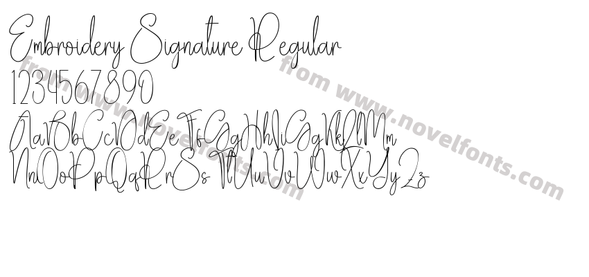 Embroidery Signature RegularPreview