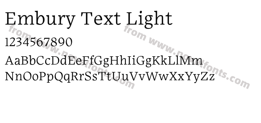 Embury Text LightPreview