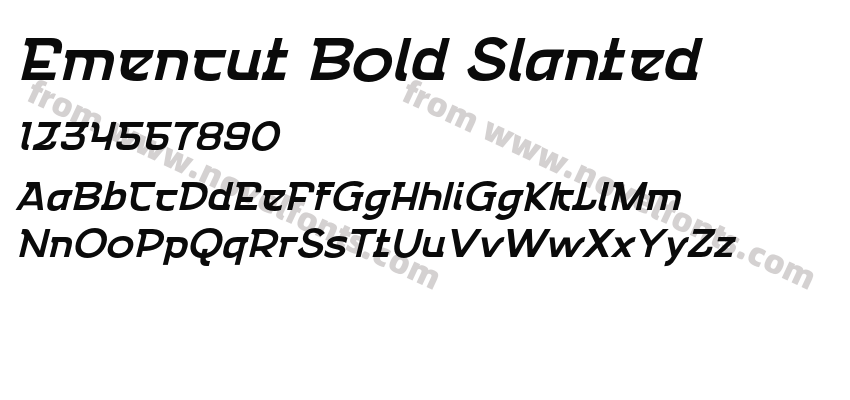 Emencut Bold SlantedPreview