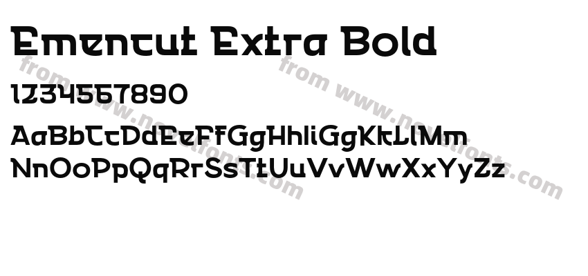 Emencut Extra BoldPreview