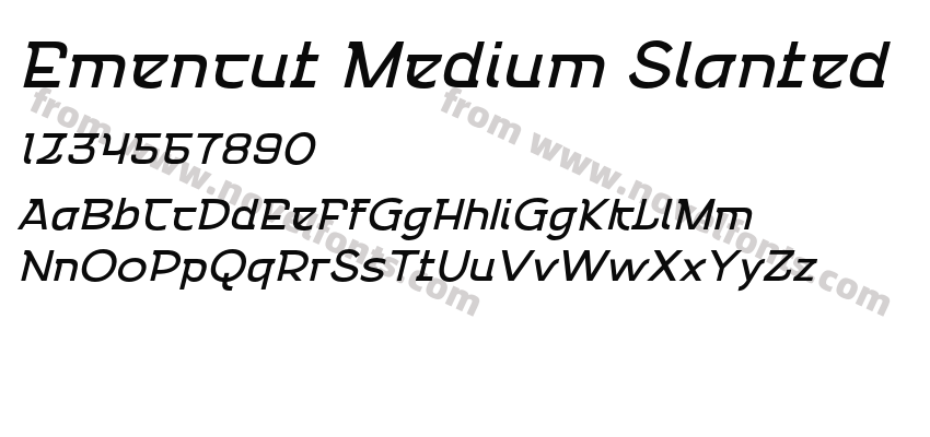 Emencut Medium SlantedPreview
