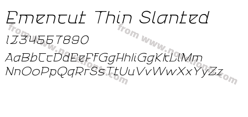 Emencut Thin SlantedPreview