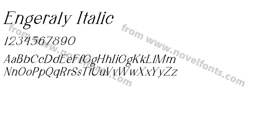 Engeraly ItalicPreview