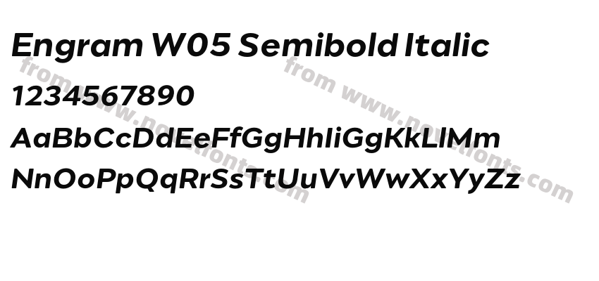 Engram W05 Semibold ItalicPreview