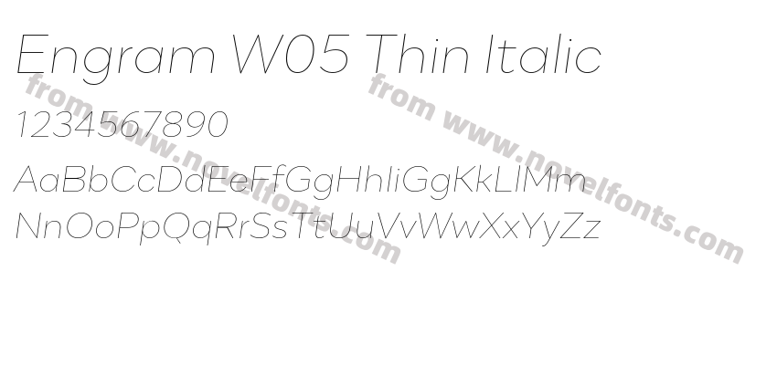 Engram W05 Thin ItalicPreview