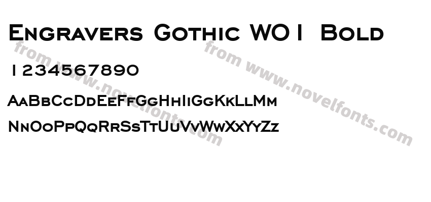 Engravers Gothic W01 BoldPreview