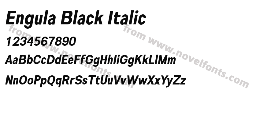 Engula Black ItalicPreview