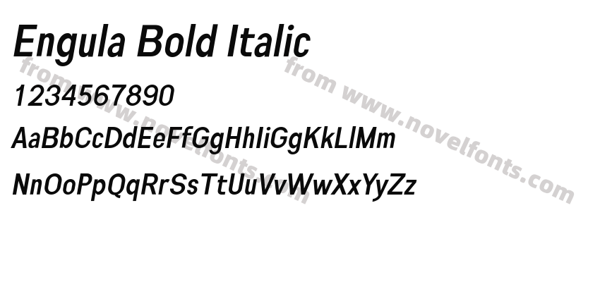 Engula Bold ItalicPreview