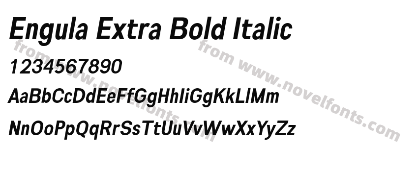 Engula Extra Bold ItalicPreview