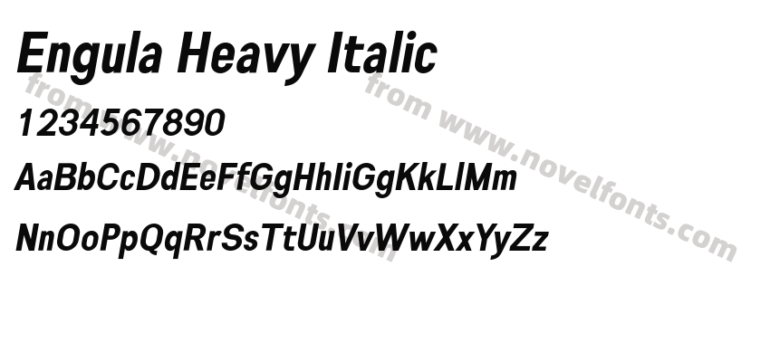 Engula Heavy ItalicPreview