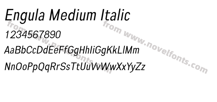 Engula Medium ItalicPreview