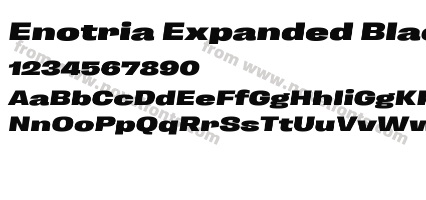 Enotria Expanded Black ItalicPreview