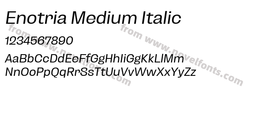 Enotria Medium ItalicPreview