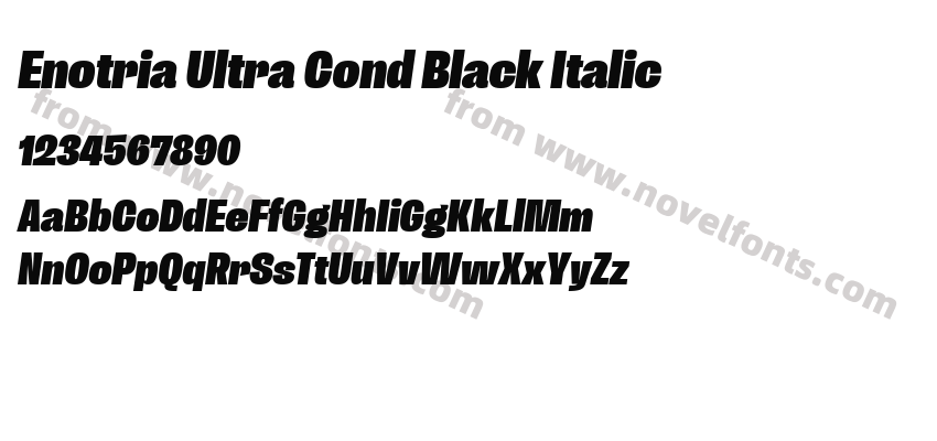 Enotria Ultra Cond Black ItalicPreview
