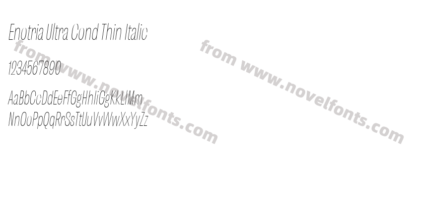 Enotria Ultra Cond Thin ItalicPreview