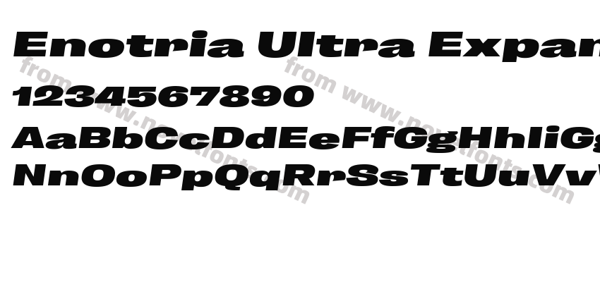 Enotria Ultra Expand Black ItalicPreview
