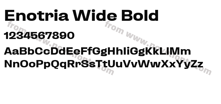 Enotria Wide BoldPreview