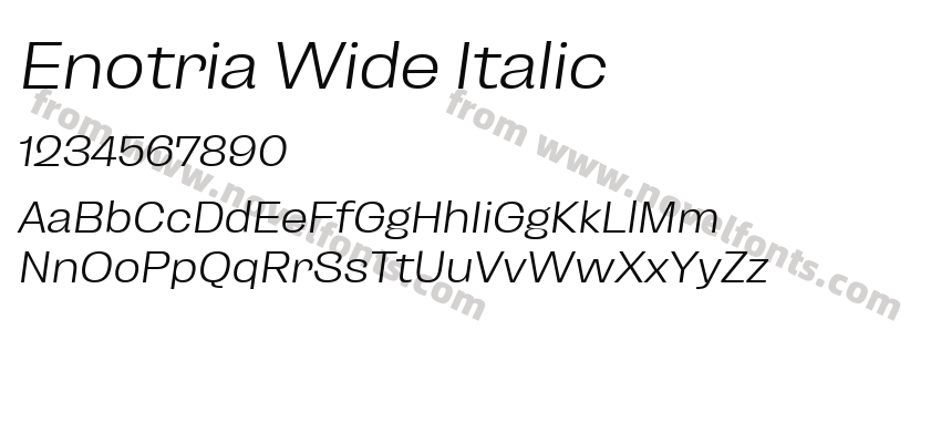 Enotria Wide ItalicPreview