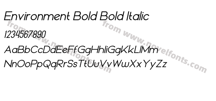 Environment Bold Bold ItalicPreview