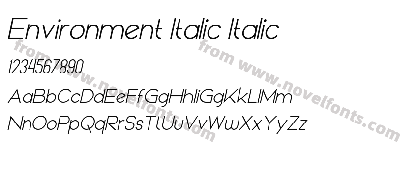 Environment Italic ItalicPreview