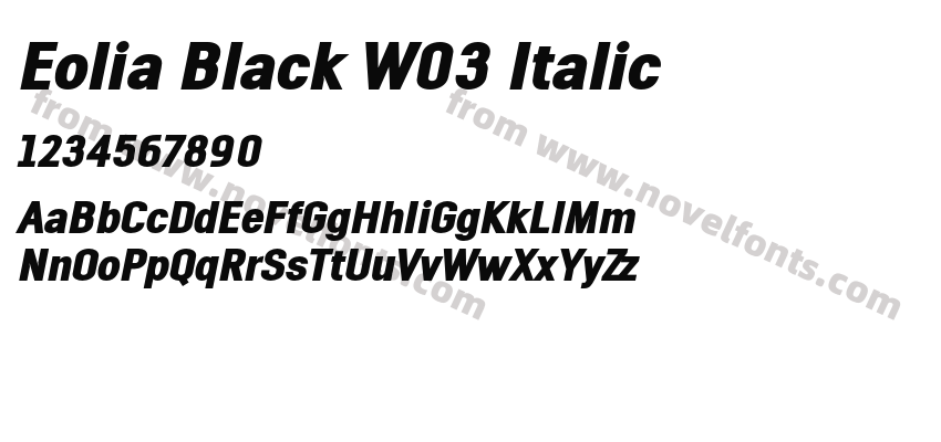Eolia Black W03 ItalicPreview