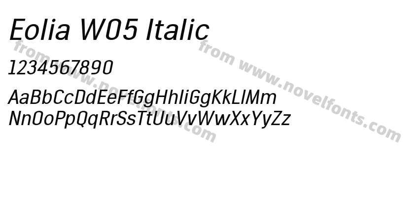 Eolia W05 ItalicPreview