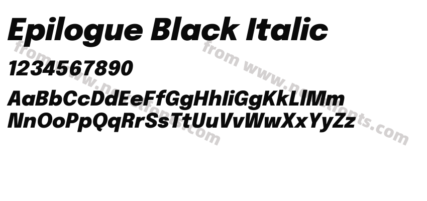 Epilogue Black ItalicPreview